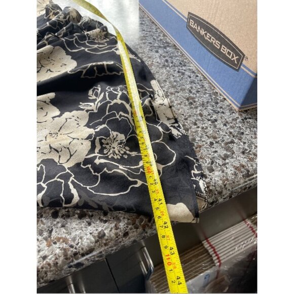 Adrianna Papell 100% Silk Maxi Fairy Dress black & cream woman sz 6 - Picture 16 of 16